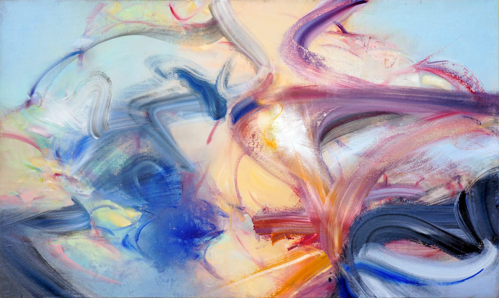 Sanctus VI, Seduction-revisited, oil on linen, 36” x 60“ / 92 x 152.5 cm.